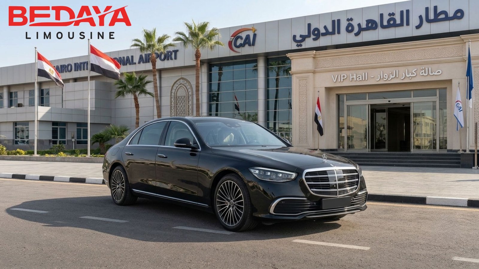 ليموزين مطار القاهرة بسيارة مرسيدس S Class